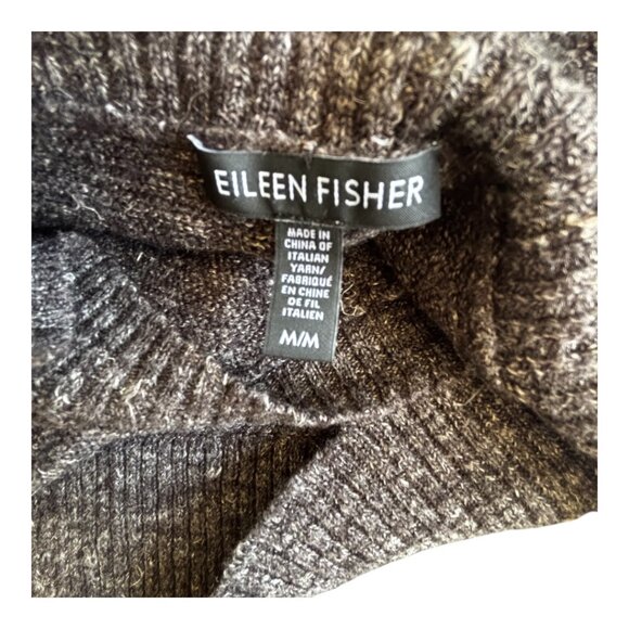 Eileen Fisher brown marl sweater - Size Medium Wool / Silk / LInen - Picture 4 of 8